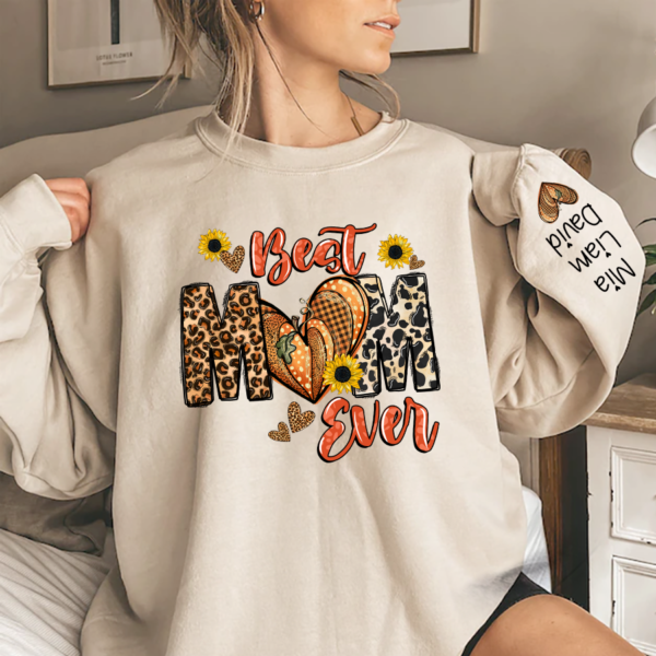 Autumn's Best Mom Ever Pumpkins Flower And Kids LTP01