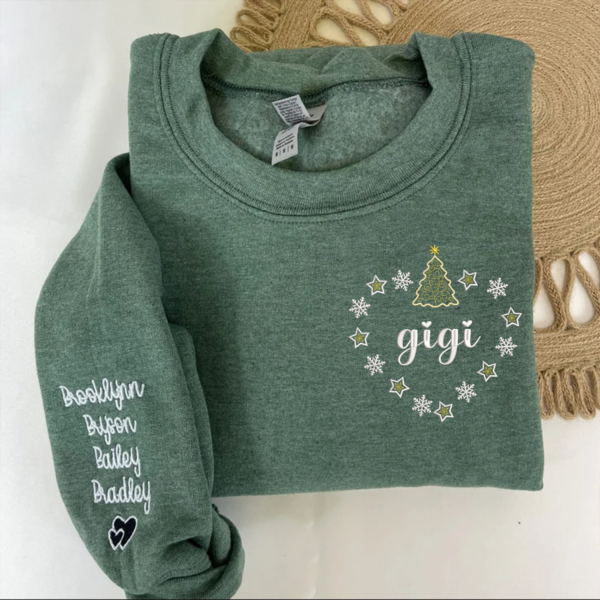 Embroidered Grandma Heart Christmas TD Sweatshirt