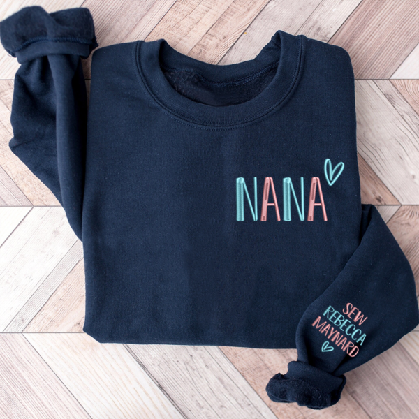 Custom Embroidered Nana Color Sweatshirt