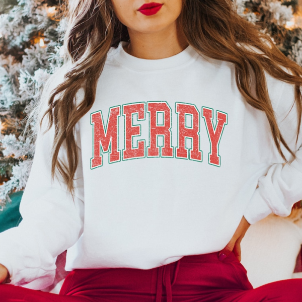 Christmas Sweatshirt. Merry Christmas Sweatshirt. Christmas Shirt for Women Sweatshirt