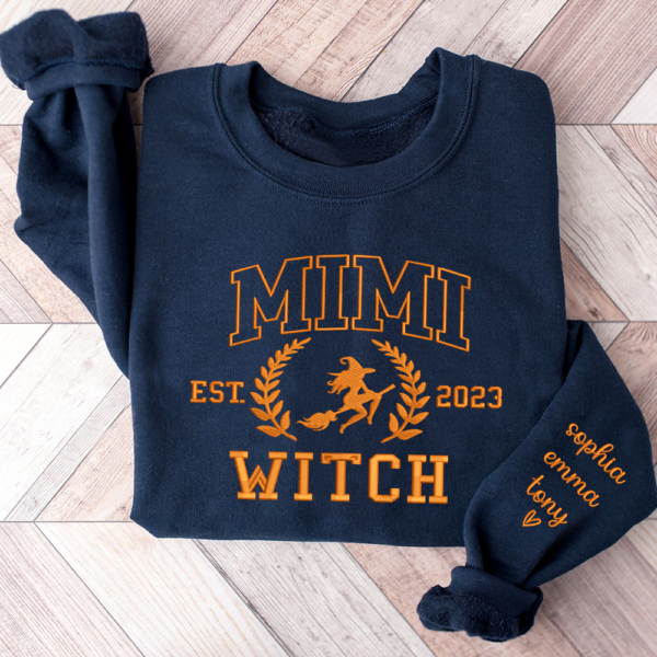 Mimi Witch Est And Kids Embroidered Sweatshirt