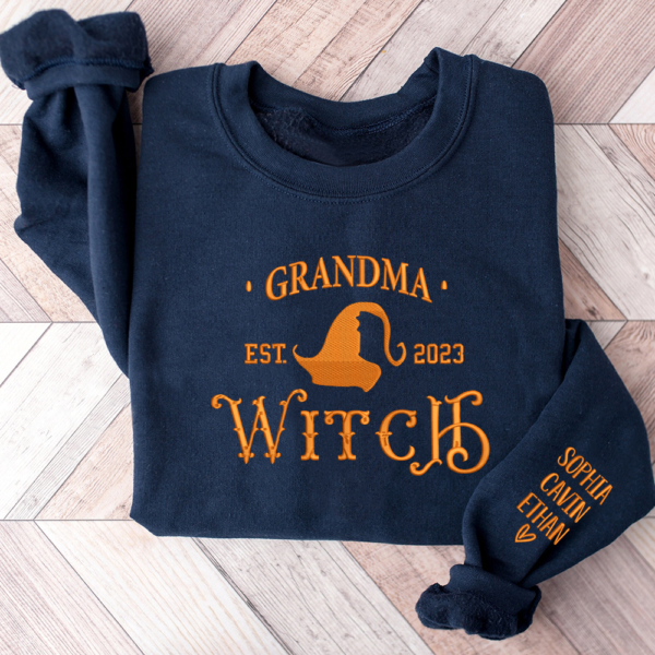 Grandma Witch Est And Grandkids Sweatshirt