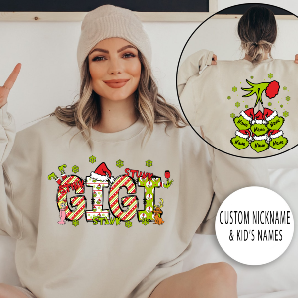 Personalized Nickname Grandma. Mom And Kids Names Christmas 2024