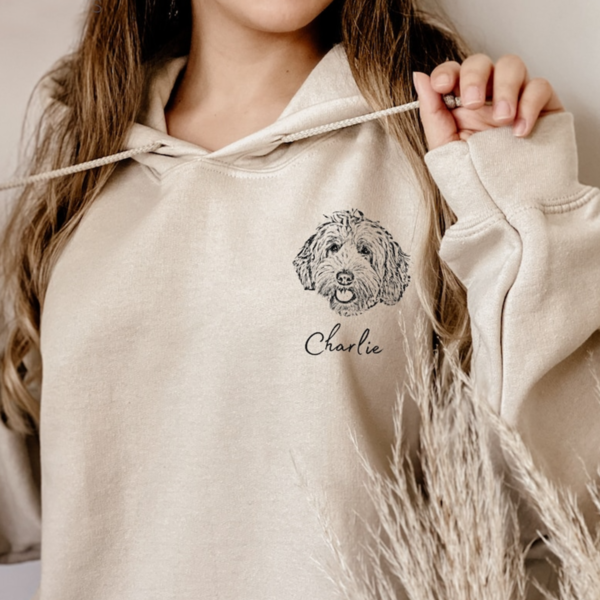 Custom Pet Hoodie Using Pet Photo. Name Custom Dog Hoodie Personalized Dog Sweatshirt