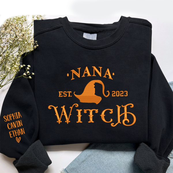 Nana Witch Est And Grandkids Sweatshirt