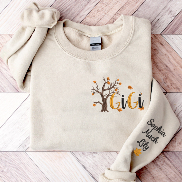 Gigi Autumn tree Embroidered Sweatshirt