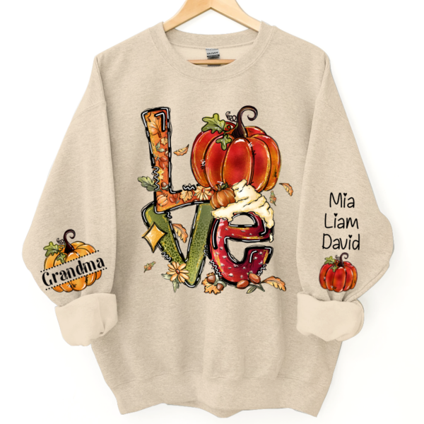 Love Autumn Pumpkins Grandma And Kids LTP01