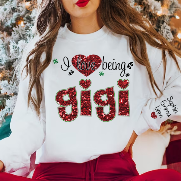 Custom I Love Being Gigi Christmas 2024