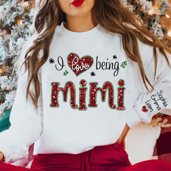 I Love Being Gigi Christmas With Kids Sweatshirt
