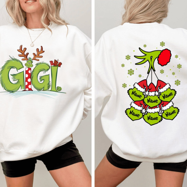 Personalized Family And Grandkids Christmas 2024 Sweatshirt