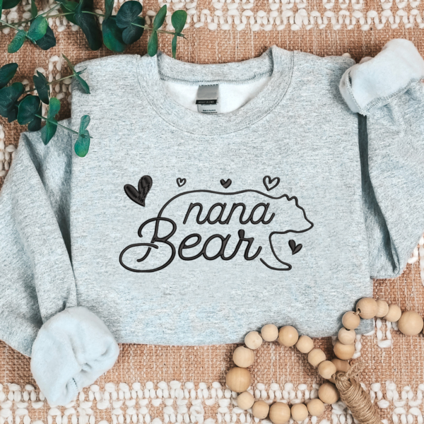 Personalized Embroidered Nana Bear Sweatshirt