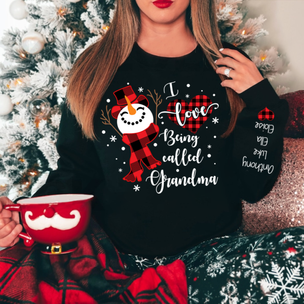 I Love Being Called Grandma Snowman Christmas And Kids