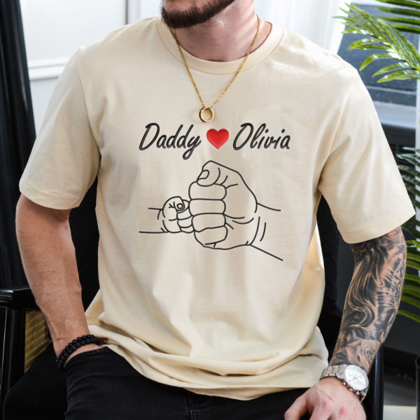 Embroidered Custom Daddy and Child T-Shirt