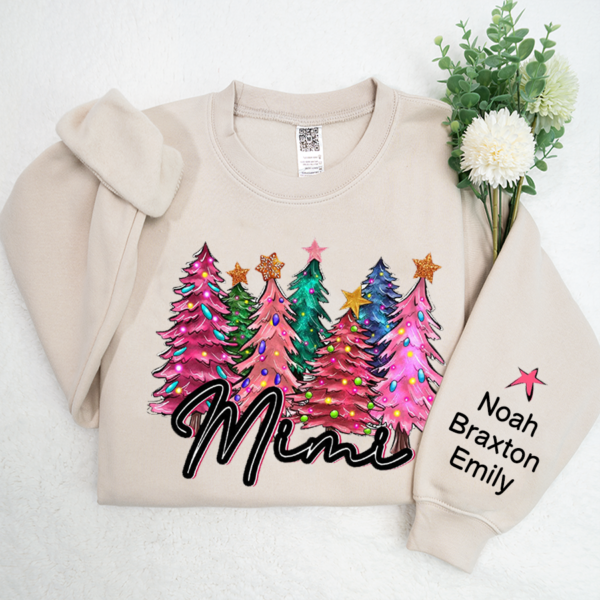 Christmas Trees With Lights Grandma Shirt. Christmas Sweatshirt 02
