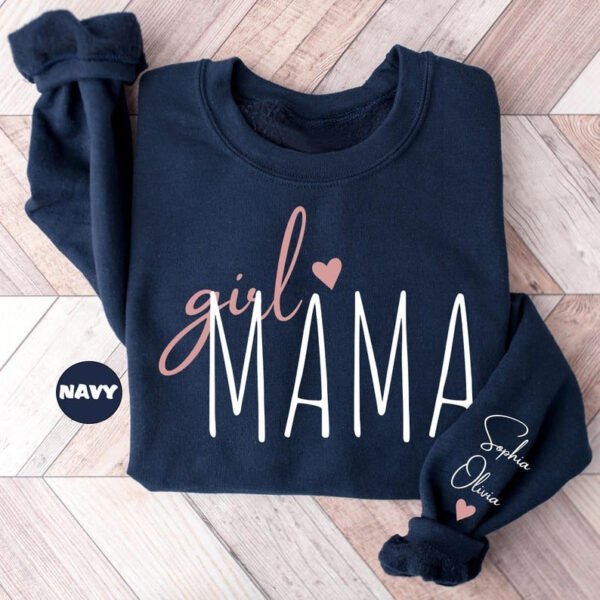 Personalized Girl Mama Sweatshirt. Custom Mom Of Girls Hoodie. New Mama Outfit