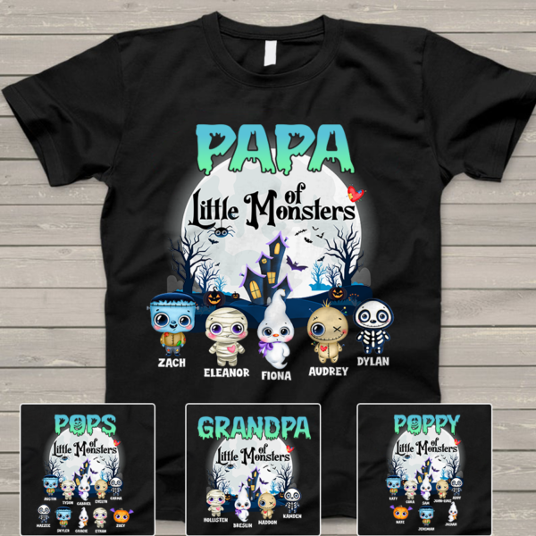 Personalized grandpa monsters cute Father's Day