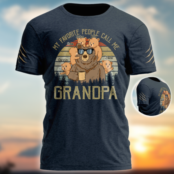 Custom Grandpa Bear T-Shirt