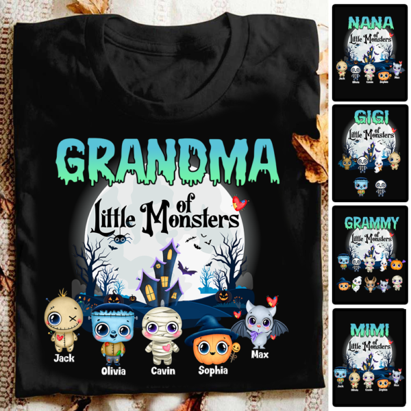 Personalized grandma little of monsters cute Halloween