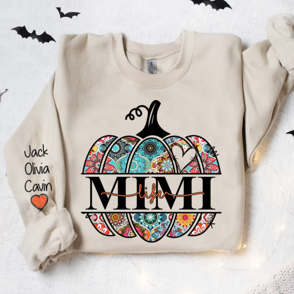 Personalized Pumpkin Mimi Life With Grandkids Fall 2024 Sweatshirt