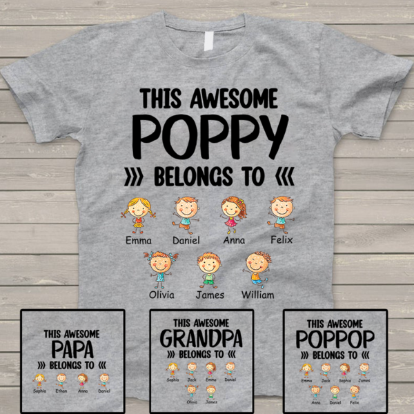 Personalized This Awesome Grandpa Belongs To
