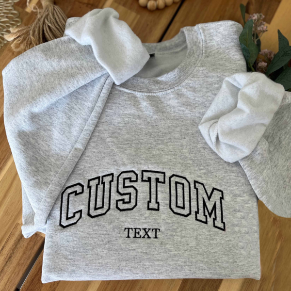 Embroidered Custom text sweatshirt. Personalized Grandma gift. Grammy. Oma. Nana. Gigi. Mimi. Mom Gift for Christmas Sweatshirt