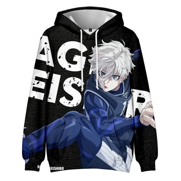 Anime Blue Lock Long Sleeve Hoodie With Pocket