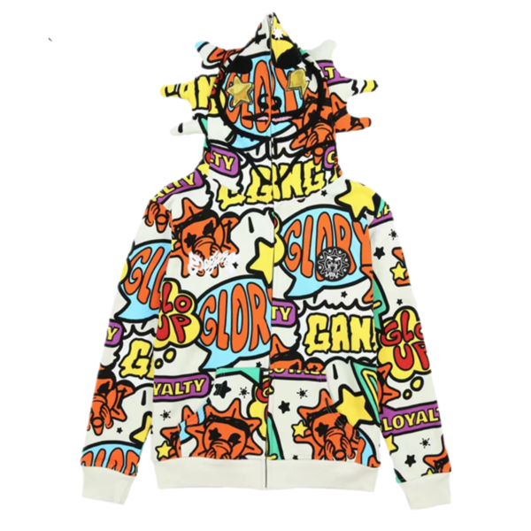 Y2K Zipper Hoodie Harajuku Goth Jacket